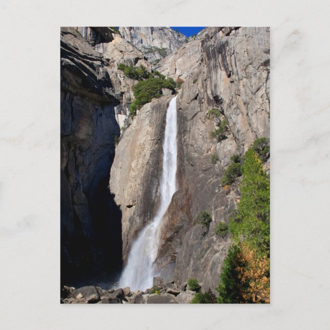 Untere Yosemite Falls von Bridge Postkarte (Vorderseite)