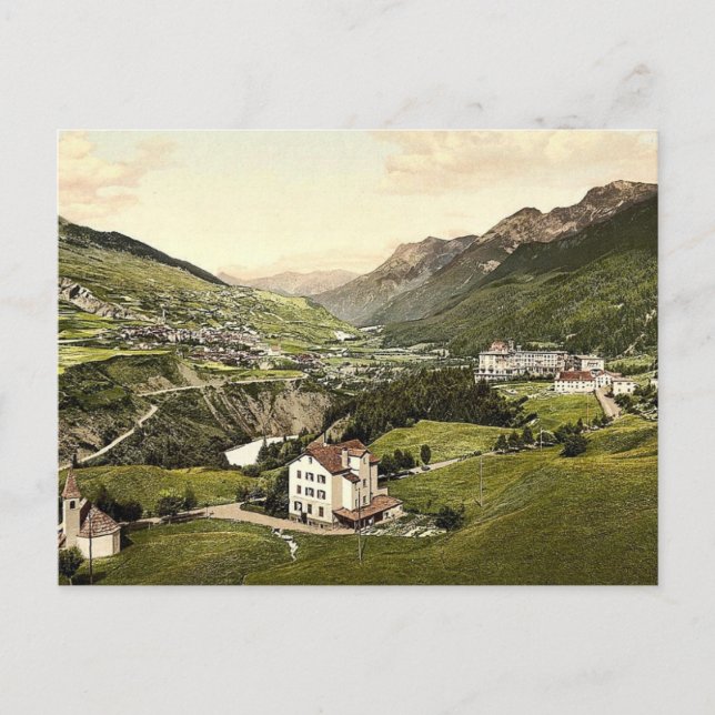 Unterengadin, Vulpera, allgemeine Sicht, SW Postkarte (Vorderseite)