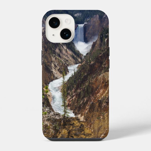 Unterer Wasserfall Yellowstone iPhone Hülle (Rückseite)
