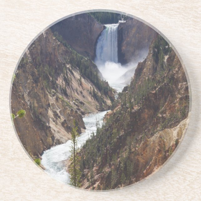 Unterer Wasserfall Yellowstone Untersetzer (Vorne)