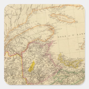 Unteres Kanada 4 Quadratischer Aufkleber