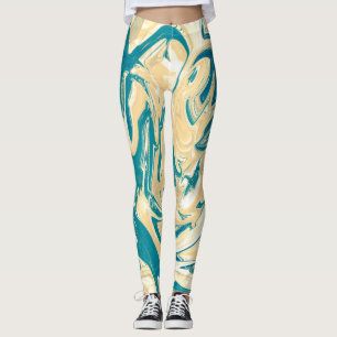 Unterfarben. Blau und Orange Leggings
