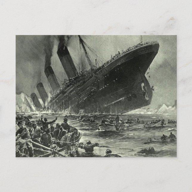 Untergang der RMS Titanic Postkarte (Vorderseite)