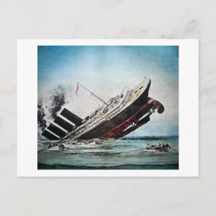 Untergang der Titanic Magic Lantern Dia Postkarte