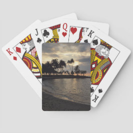 Untergehende Sonne in Hawaii Spielkarten