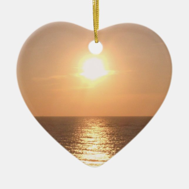 Untergehende Sonne Keramikornament (Vorne)