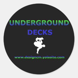 Untergrund-Decks Runder Aufkleber