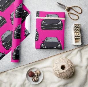 Untergrund für ein schwarzes Elektrofahrzeug SUV A Geschenkpapier