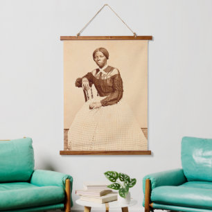 Untergrund Railroad Abolitionist Harriet Tubman Wandteppich Mit Holzrahmen