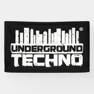 Untergrund Techno - Fahne Banner