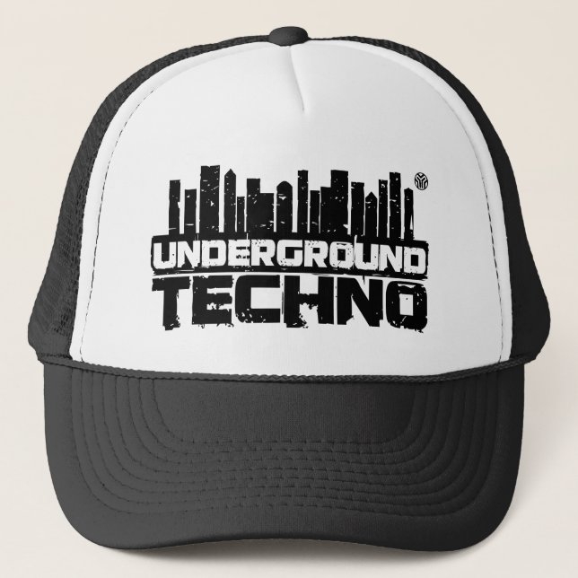 Untergrund Techno - Hut Truckerkappe (Vorderseite)