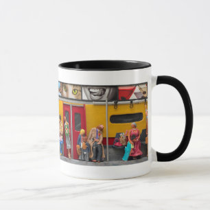 Untergrundbahn - einsame Reisend-Tasse Tasse