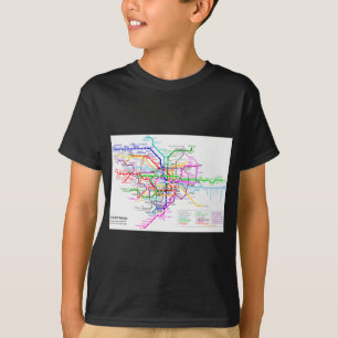 Untergrundbahn-Karte Tokyos Japan T-Shirt