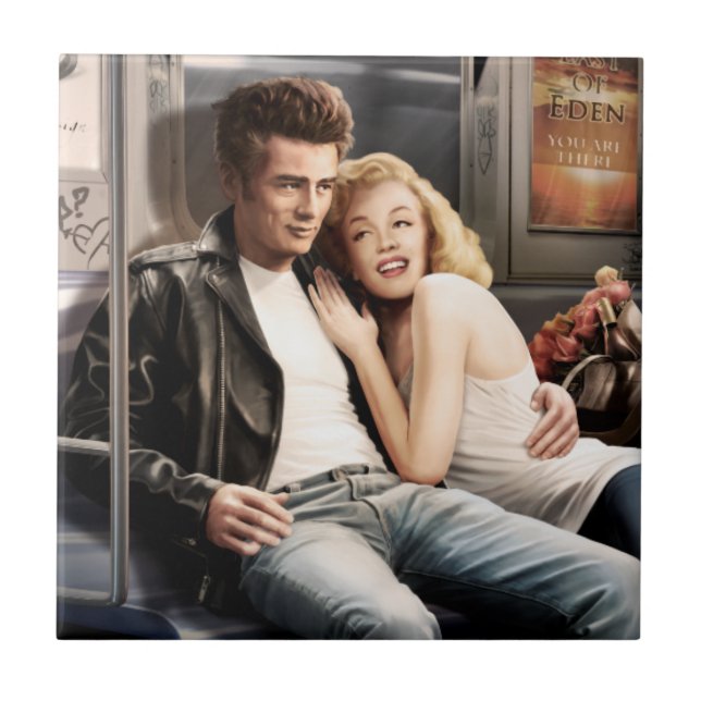 Untergrundbahn-Reiter Fliese (Vorderseite)