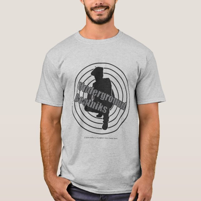 Untergrundbeatniks-Grau-T - Shirt (Vorderseite)
