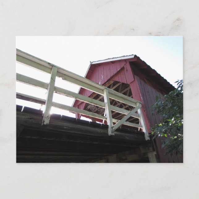 Unterhalb der Covered Bridge Postkarte (Vorderseite)