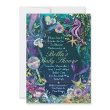 Unterhalb der Sea Baby Shower Einladungen