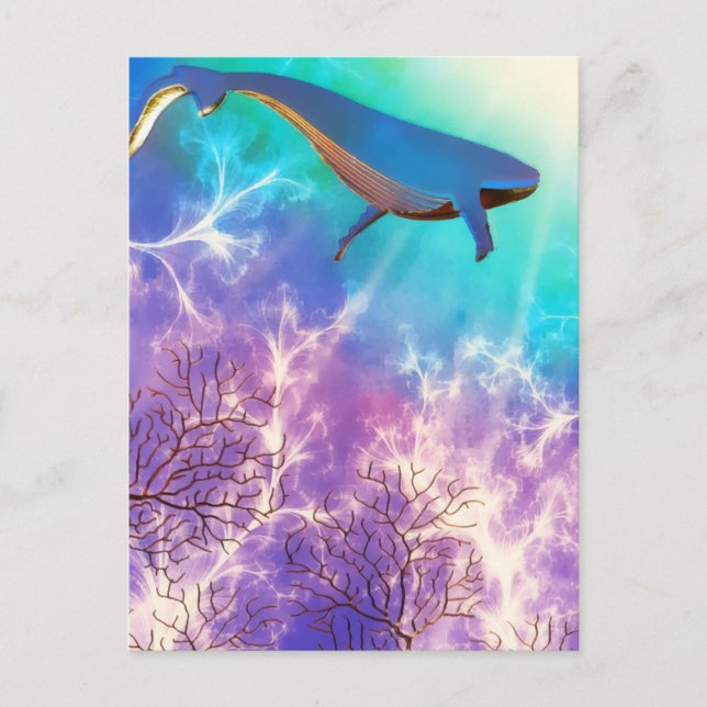 Unterhalb des Blauen Waldes im Ozean Postkarte (Vorderseite)