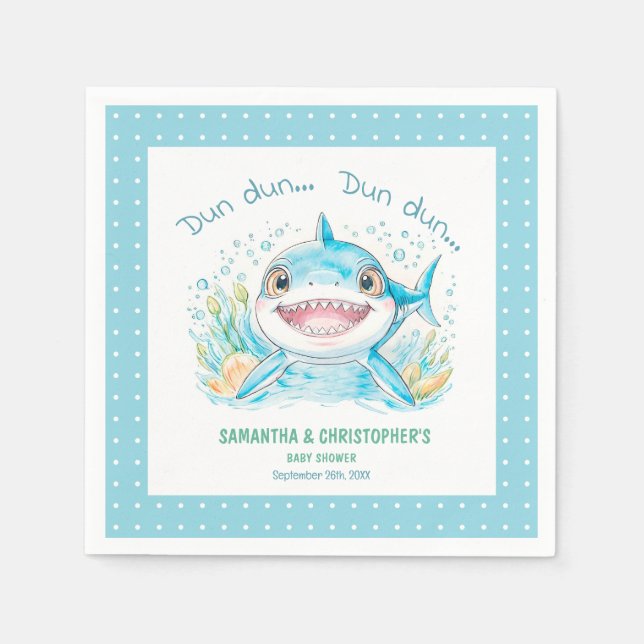 Unterhalb des Blue Boy Baby Duschers von Sea Shark Serviette (Vorderseite)