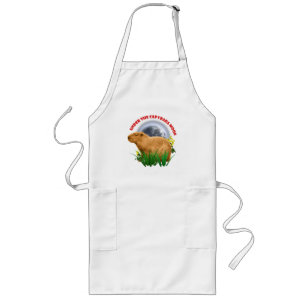 Unterhalb des Capybara Moon Funny Capybara Lange Schürze