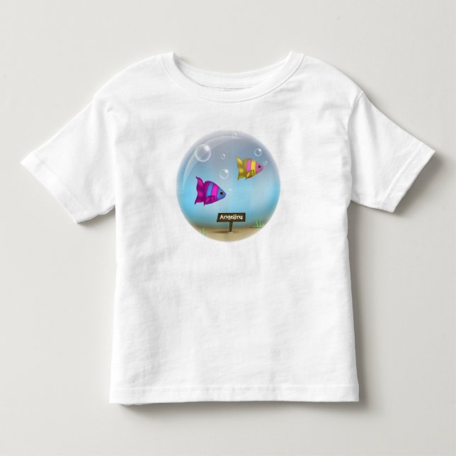 Unterhalb des Meeres - Entwurf der Fischschüssel - Kleinkind T-shirt (Vorderseite)