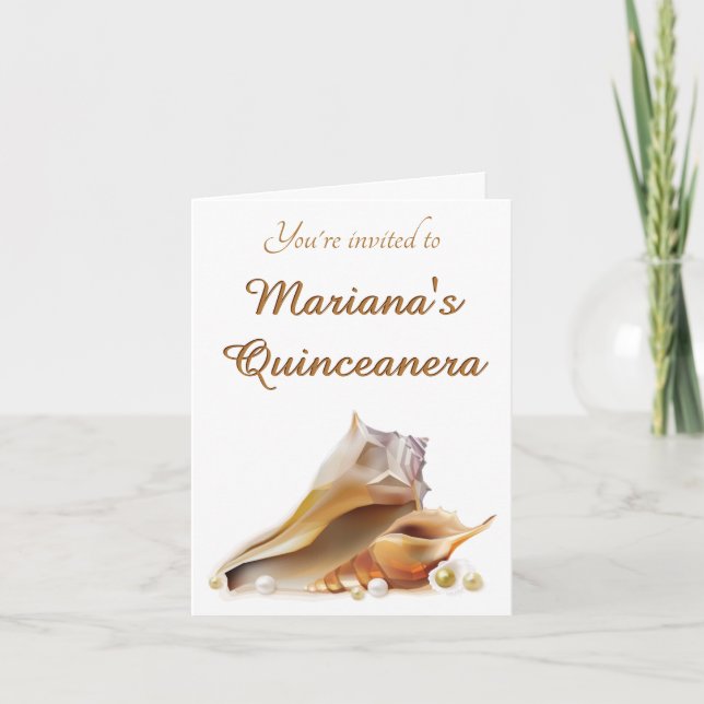Unterhalb des Meeres ist das Party von Quinceanera Karte (Vorderseite)