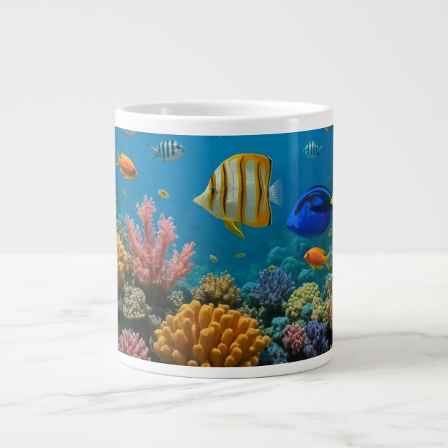 Unterhalb des Meeres Jumbo-Tasse (Vorderseite)