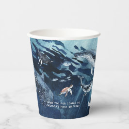 Unterhalb des Meeres | Ocean Birthday Party Pappbecher