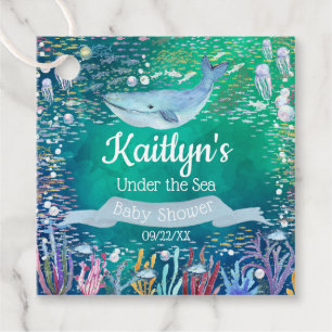 Unterhalb des Meeres   Ocean Themed Baby Dusche Geschenkanhänger