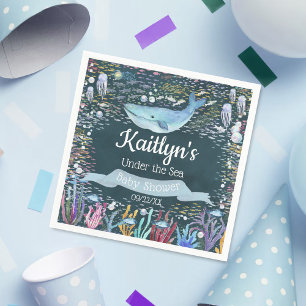 Unterhalb des Meeres Ocean Themed Baby Dusche Serviette