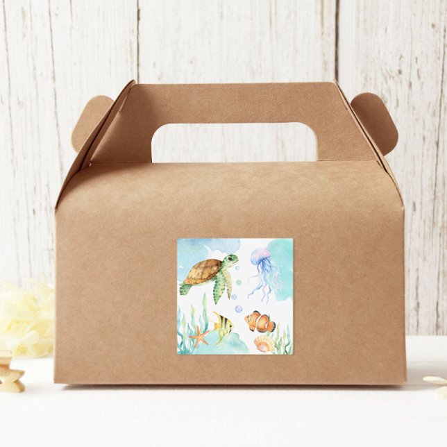 Unterhalb des Meeres Quadratischer Aufkleber (Von Creator hochgeladen)