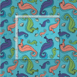 Unterhalb des Meeres - Spielerisches Seepferd und Stoff