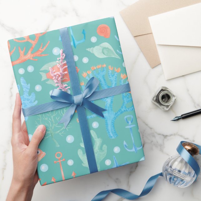 Unterhalb des Meereswassers Geschenkpapier (Schenken)