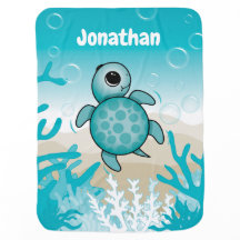 Unterhalb des Sea Baby Sea Turtle Baby Blanket
