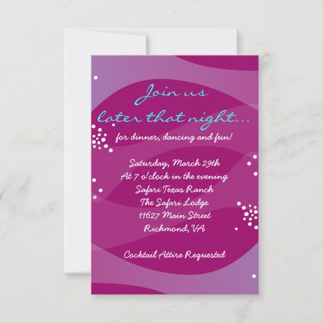Unterhalb des Seepferds Bat Bar Mitzvah Party Card Einladung (Vorderseite)