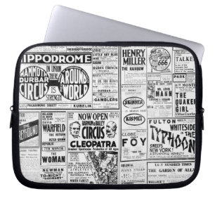 UNTERHALTUNGEN Barnum Bailey Eddie Foy HIPPODROM Laptopschutzhülle