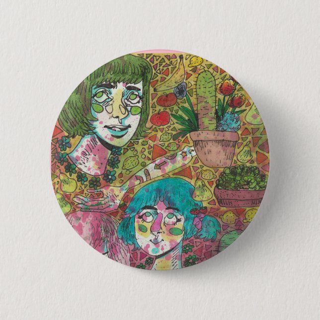 Unterhaltungs-Kopf-Button Button (Vorderseite)