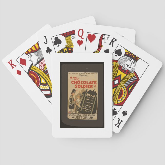 Unterhaltungsposter der Vergangenheit Spielkarten (Rückseite)