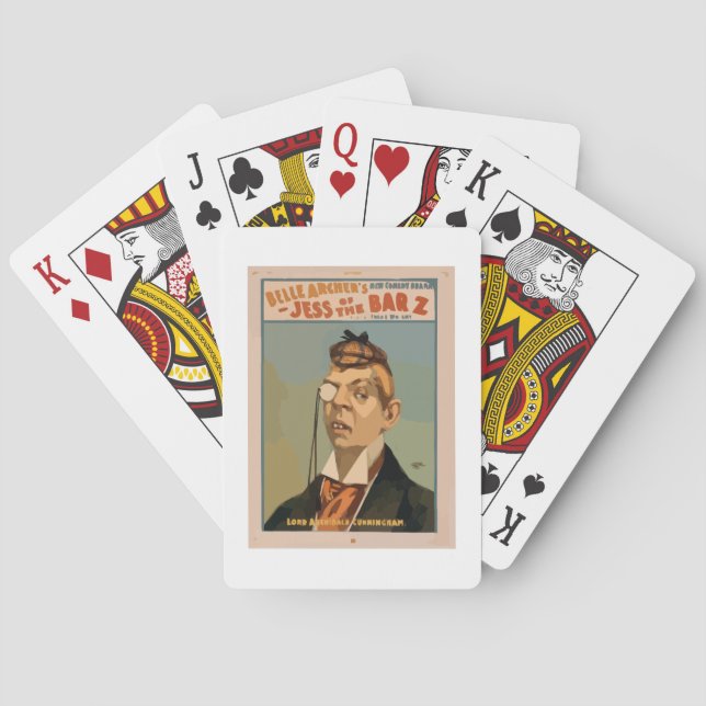 Unterhaltungsposter der Vergangenheit Spielkarten (Rückseite)