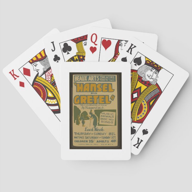Unterhaltungsposter der Vergangenheit Spielkarten (Rückseite)