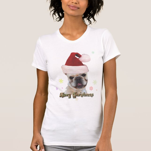 Unterhemd der Weihnachtsfranzösischen Bulldogge (Vorderseite)