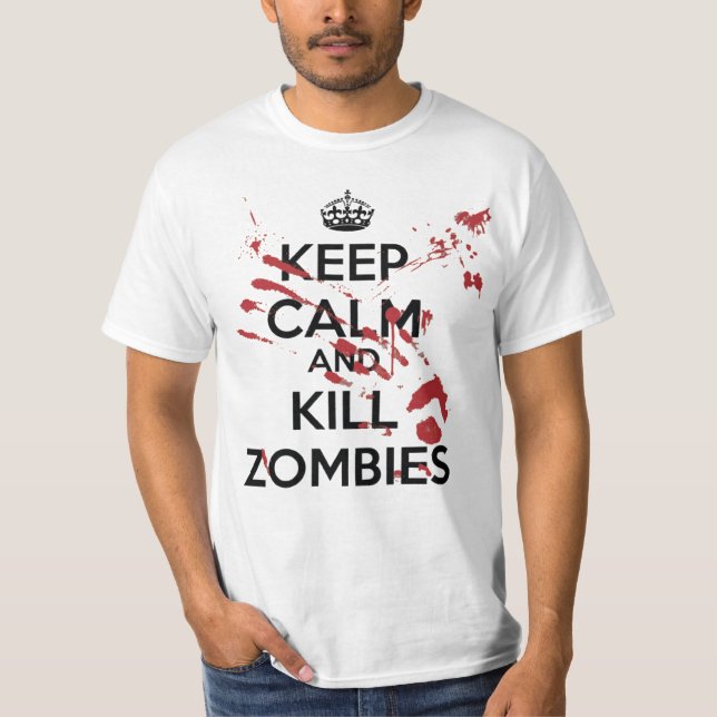 Unterhemd Keep Calm and Kill Zombies (Vorderseite)