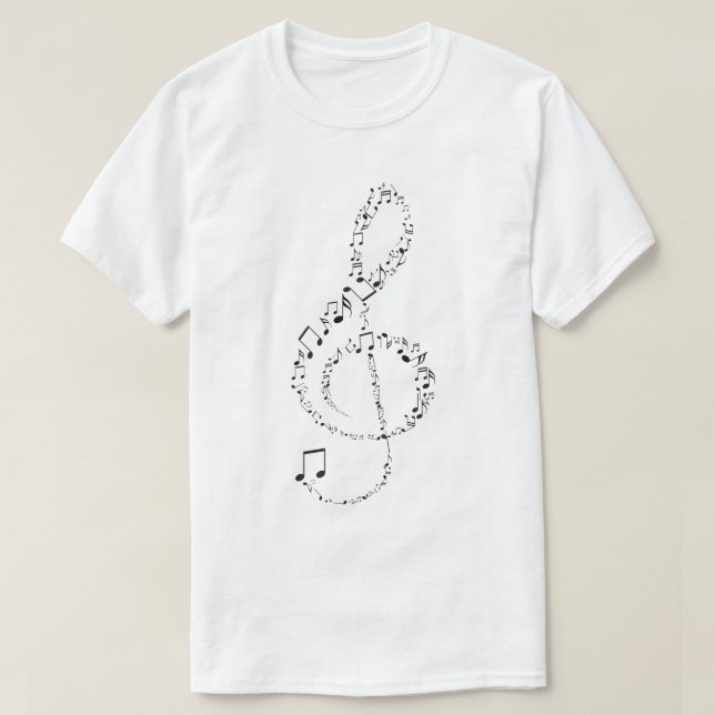 Unterhemd Musikalischer Violinschlüssel (Design vorne)