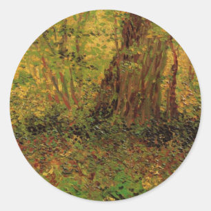 Unterholz von Vincent van Gogh Runder Aufkleber
