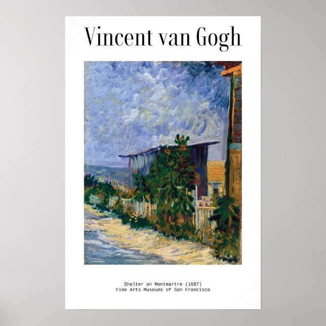 Unterkunft auf Montmartre (1887) von Van Gogh Poster (Vorne)