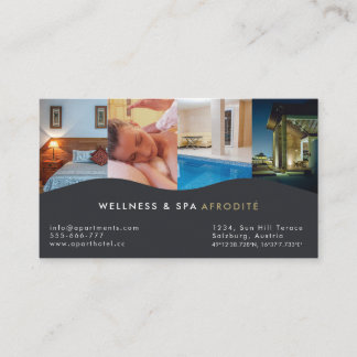 Unterkunft, Hotel & Resort Business Card Begleitkarte