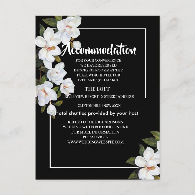 Unterkunft in Vintager Rose Ankündigungspostkarte (Vorderseite)