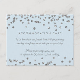 Unterkunft Silver Glitzer Confetti Ice Blue Postkarte