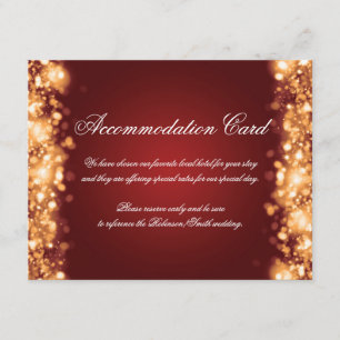 Unterkunft Sparkling Lights Gold Red Begleitkarte