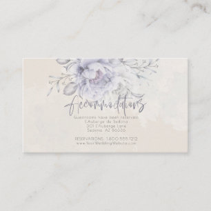 Unterkünfte Rustic Lilac und Alabaster Peony Begleitkarte